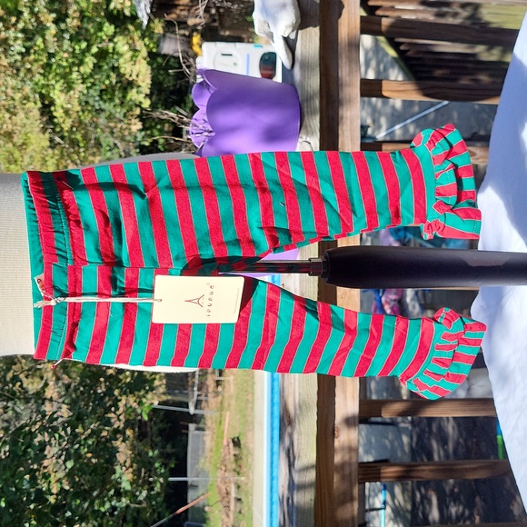 2 pair girls pants, Christmas, ruffle bottoms, sz 2, NWT - Picture 1 of 8